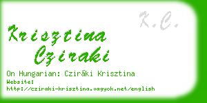 krisztina cziraki business card