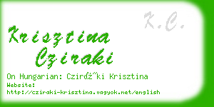 krisztina cziraki business card